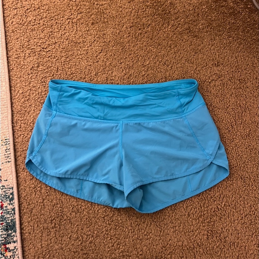 Lululemon blue speed up shorts 2.5”